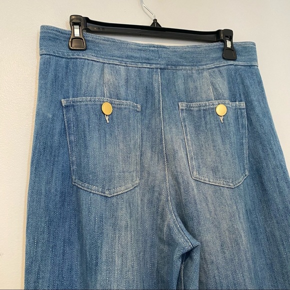 Isabel Marant Étoile Odessa Wide-Leg Denim Pants - Picture 6 of 10